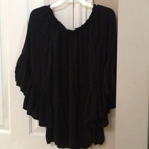 On or Off the Shoulder Black Top